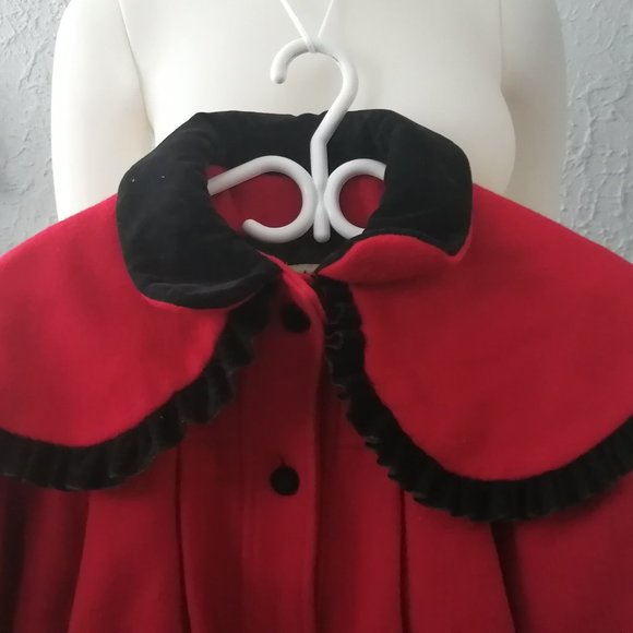Girl's winter coat, red coat, red, - Picture 4 of 13